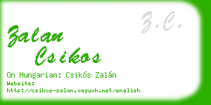 zalan csikos business card